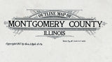 1912 Map of Montgomery County Illinois