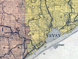 1912 Map of Switzerland County Indiana