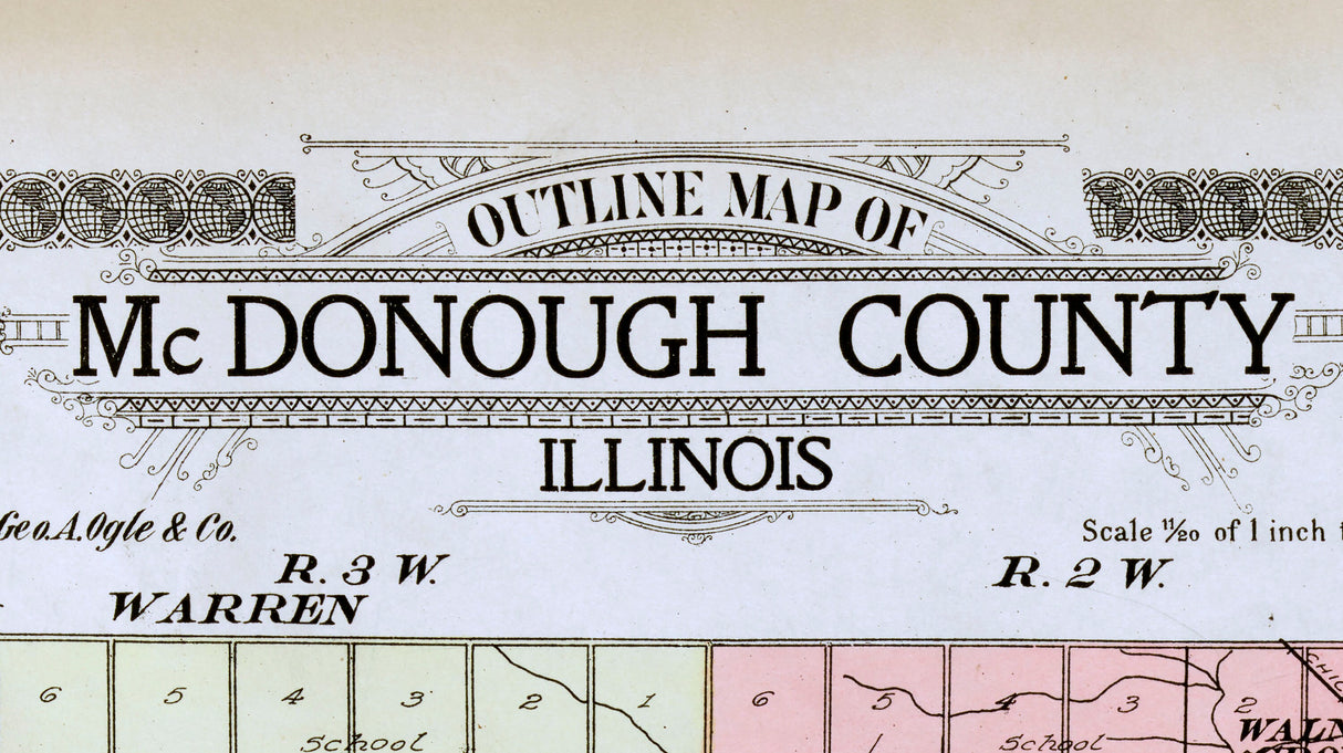 1913 Map of McDonough County Illinois