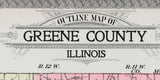 1915 Map of Greene County Illinois