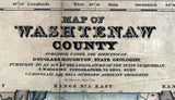 1844 Map of Washtenaw County Michigan
