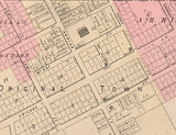 1895 Map of Saline Washtenaw County Michigan