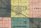 1895 Map of Shiawassee County Michigan