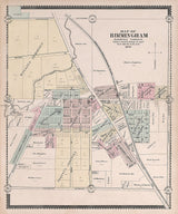 1896 Map of Birmingham Oakland County Michigan