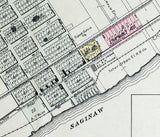 1896 Map of Carrollton Saginaw County Michigan