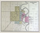 1896 Map of Chesaning Saginaw County Michigan