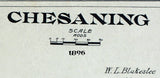 1896 Map of Chesaning Saginaw County Michigan