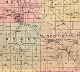 1896 Map of Oakland County Michigan