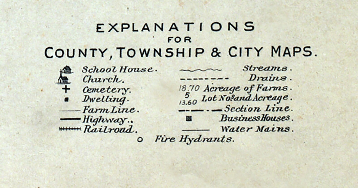 1896 Map of Saginaw County Michigan