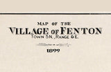 1899 Map of Fenton Genesee County Michigan
