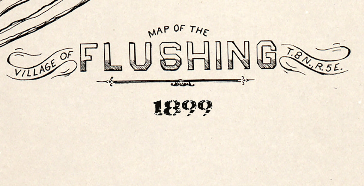 1899 Map of Flushing Genesee County Michigan