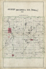 1900 Map of Mecosta County Michigan