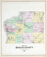 1901 Map of Benzie County Michigan