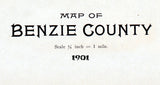 1901 Map of Benzie County Michigan