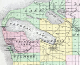1901 Map of Benzie County Michigan