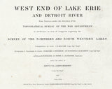 1849 Nautical Chart of West End of Lake Erie and Detroit River