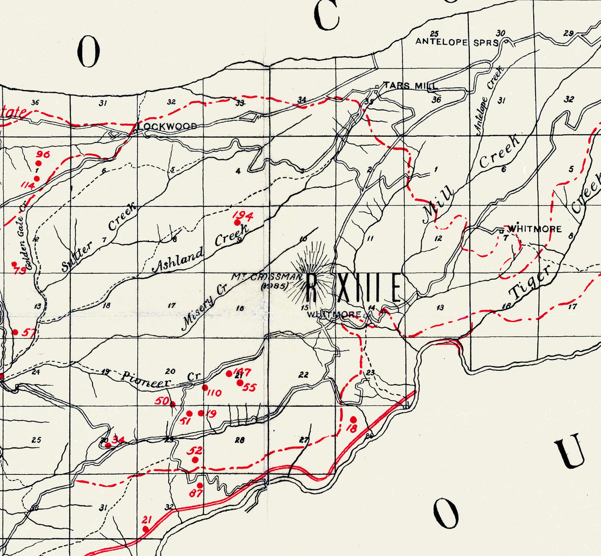 1903 Map of Amador County California