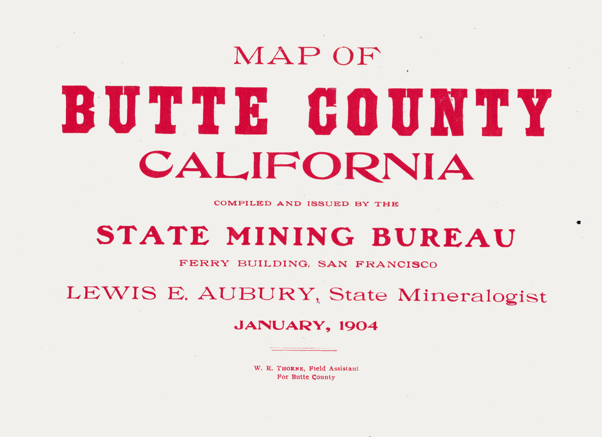 1904 Map of Butte County California