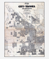 1905 Map of The City of Tacoma Washington and Environs