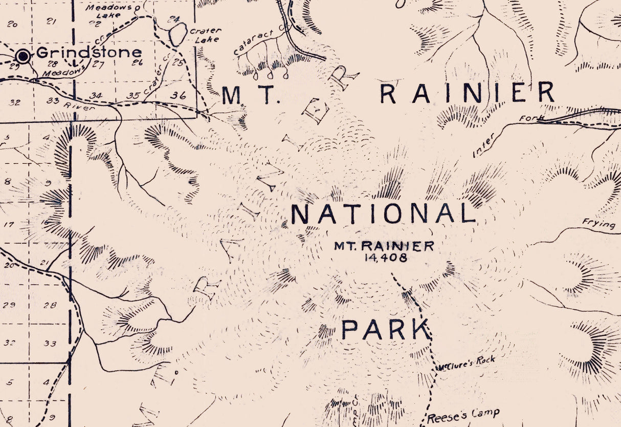 1910 Map of Pierce County Washington