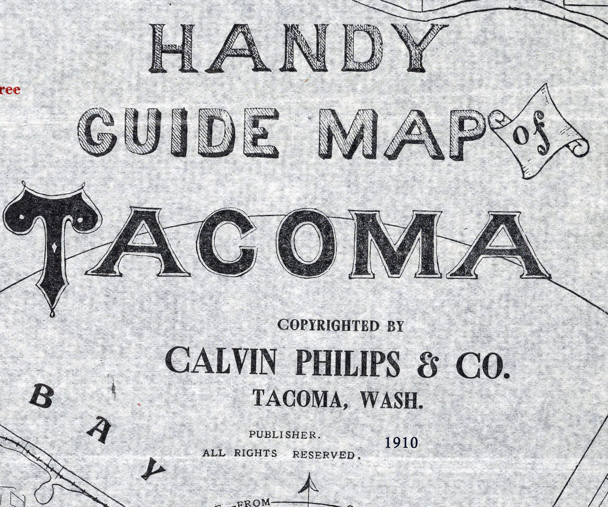 1910 Map of Tacoma Washington