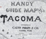 1910 Map of Tacoma Washington