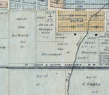 1874 Map of Mascoutah St Clair County Illinois