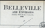 1901 Map of Belleville St Clair County Illinois