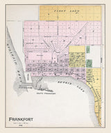 1901 Map of Frankfort Benzie County Michigan