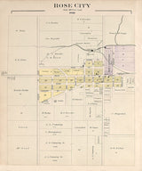 1903 Map of Rose City Ogemaw County Michigan