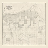 1914 Map of Astoria Clatsop County Oregon