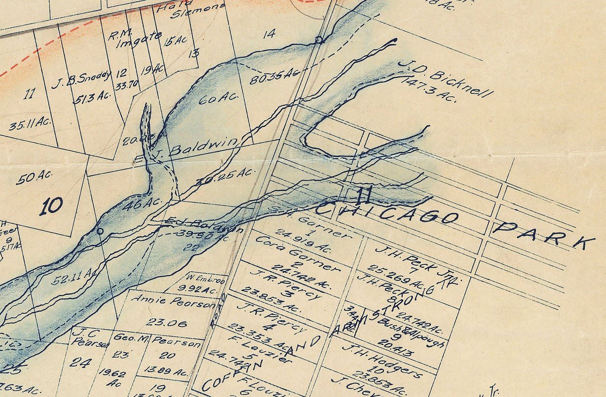 1920 Map of El Monte California and Vicinity