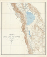 1939 Map of Owens Lake California