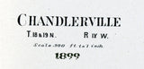 1899 Map of Chandlerville Cass County Illinois