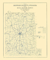 1911 Map of Monroe County Indiana