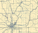 1911 Map of Monroe County Indiana