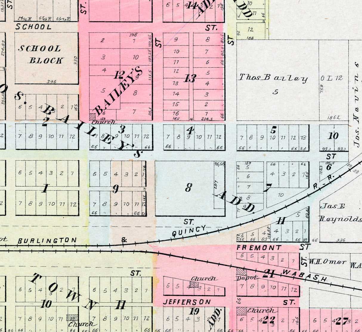 1901 Map of Camp Point Adams County Illinois