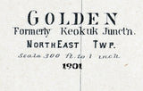 1901 Map of Golden Adams County Illinois