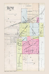 1901 Map of Mendon Adams County Illinois