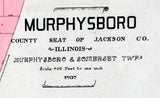 1907 Map of Murphysboro Jackson County Illinois