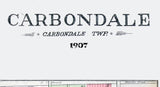 1907 Map of Carbondale Jackson County Illinois