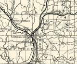 1866 Map of Muskingum County Ohio