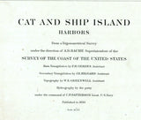 1850 Nautical Chart of Cat and Ship Island Mississippi