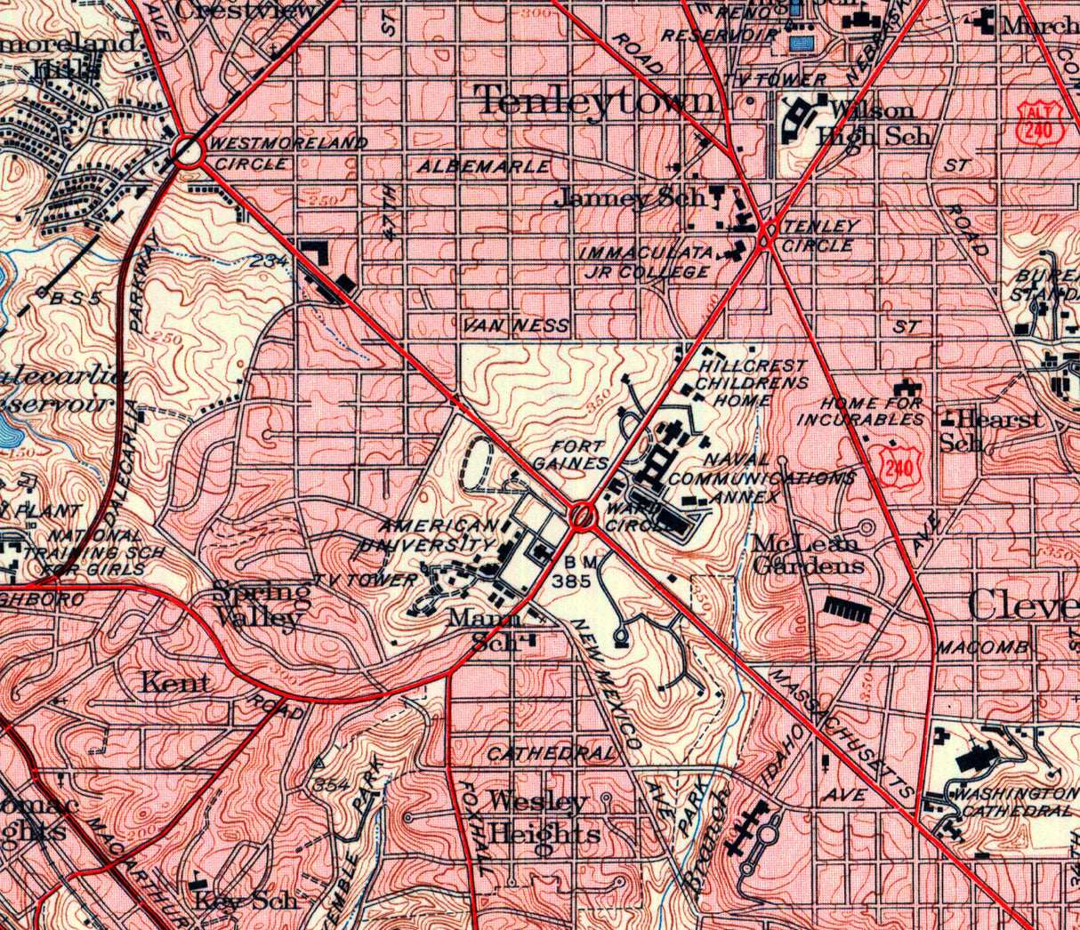 1951 Map of Washington DC