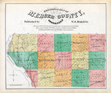 1874 Map of Mercer County Illinois