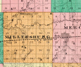 1874 Map of Mercer County Illinois