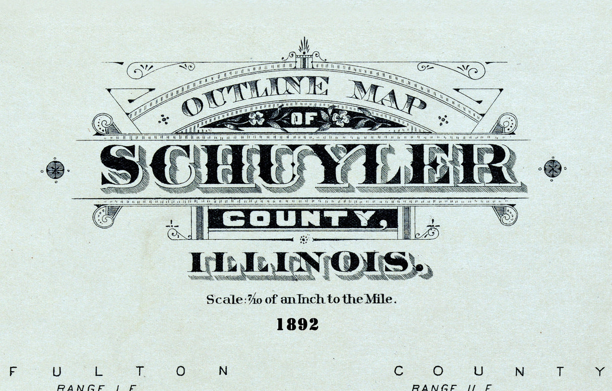 1892 Map of Schuyler County Illinois