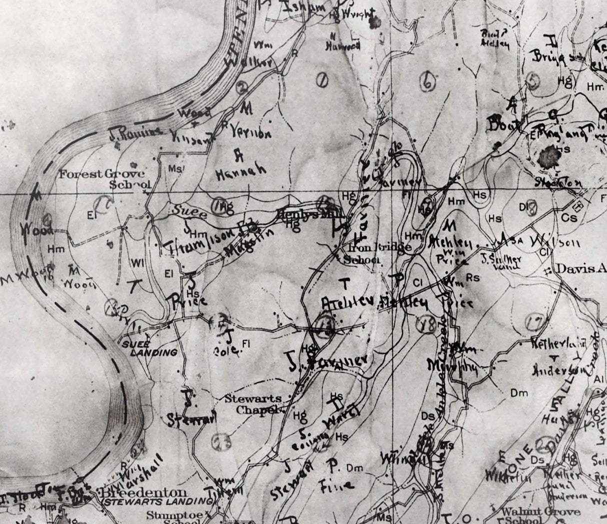 1826 Map of Rhea County Tennessee