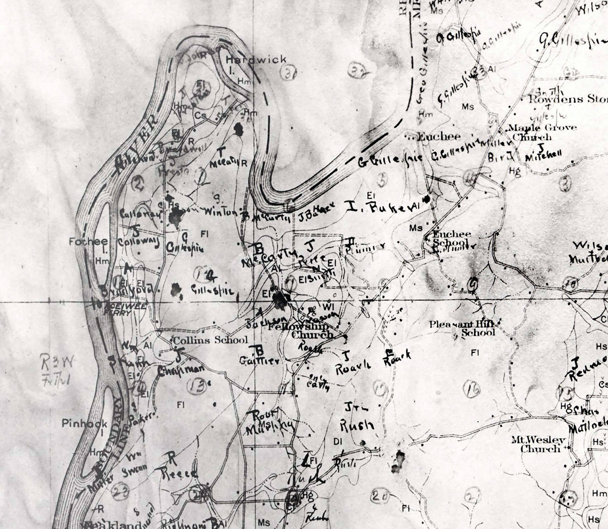 1826 Map of Rhea County Tennessee