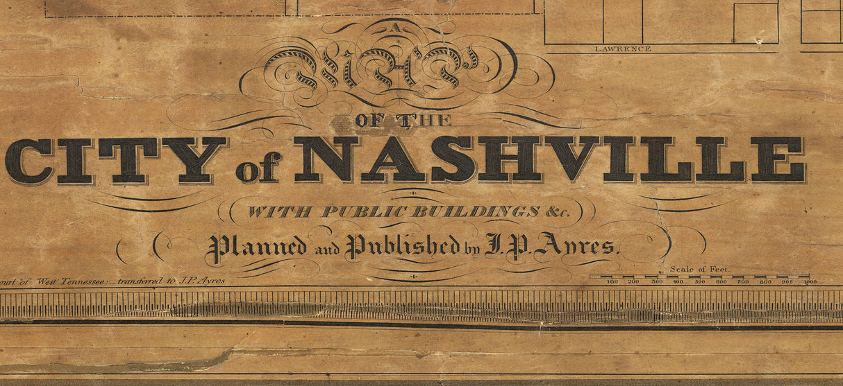 1831 Map of Nashville Tennessee
